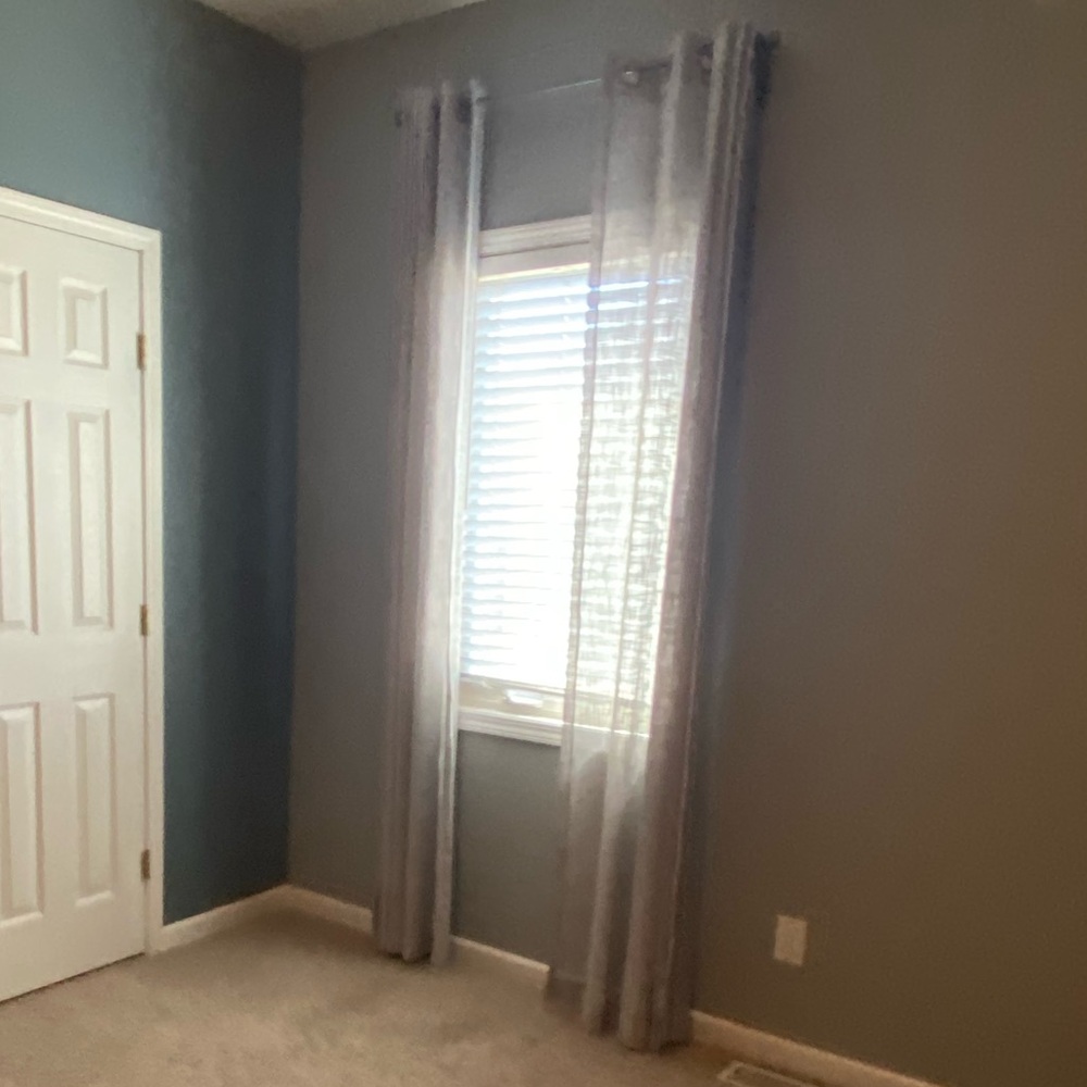 Gray 2 Textured Grommet Curtain Panels Window Draps 95"x53" each (length,width)